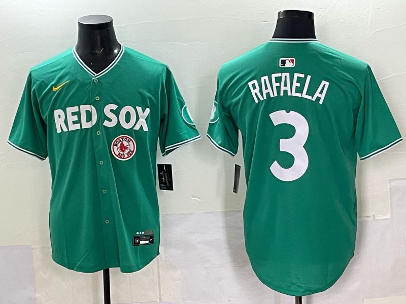 Men 2025 Boston Red Sox #3 Rafaela Drak Green Joint Name Nike MLB Jersey 038->boston red sox->MLB Jersey